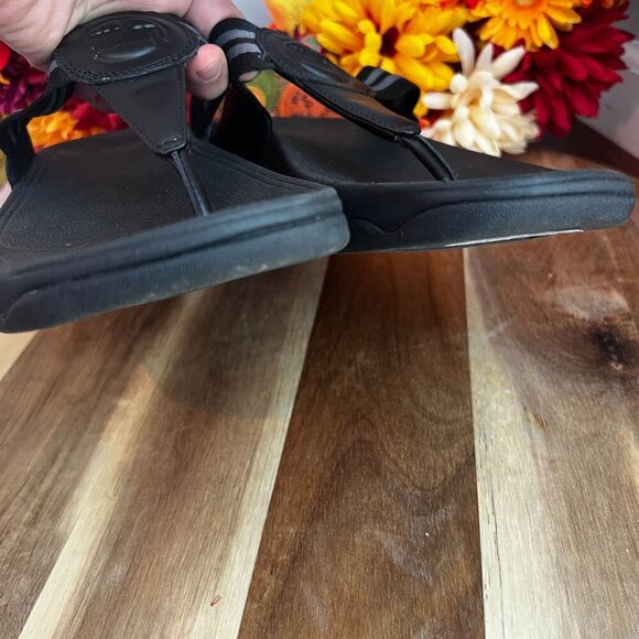 FitFlop Womens DX4090-045 Walkstar Toe-Post Strappy Sandals Sz 8US in Black - Picture 4 of 10